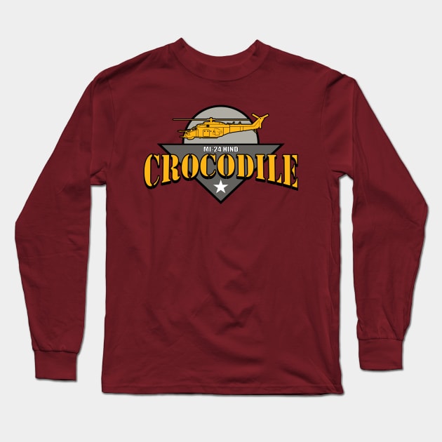 MI-24 Hind Crocodile Long Sleeve T-Shirt by TCP